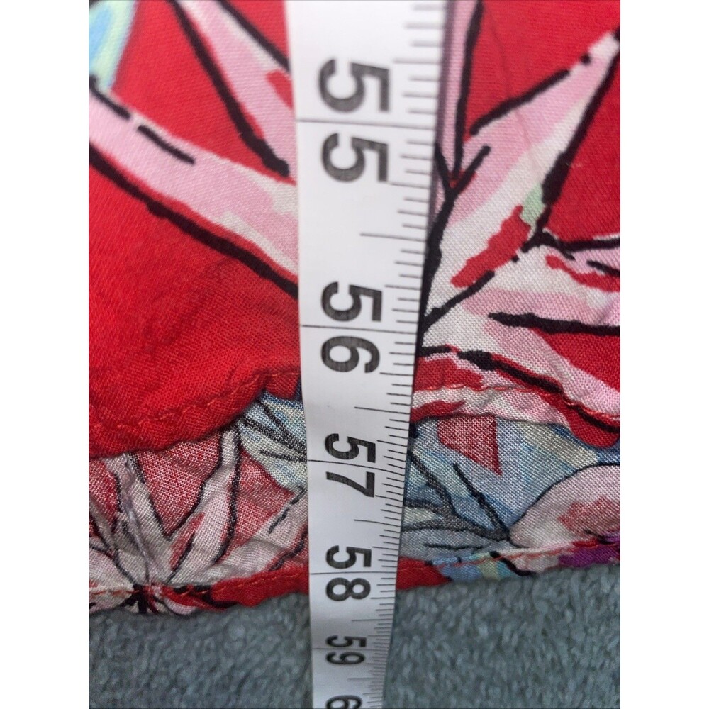 Flying Tomato Jumpsuit Womens Small Red Wide Leg Floral Resort Tropical Casual - Picture 7 of 10